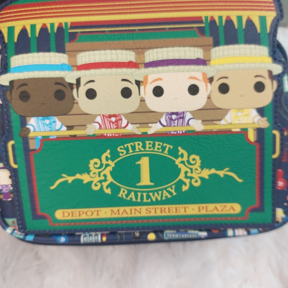 Loungefly Disney Parks Dapper Dan Main Street Blue Backpack - Picture 4 of 12